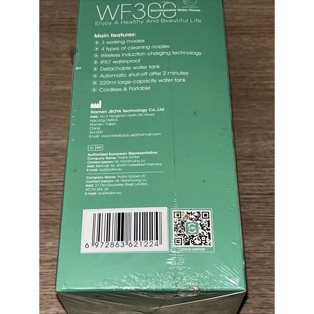 VOYOR Water Flosser Oral Irrigator Cordless Rechargeable Dental Water New/Sealed